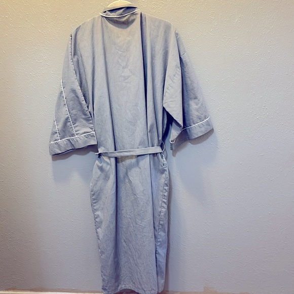 Pierre Cardin Striped Long Belted Pocket Bath Robe Sleepwear Men’s One Size - Picture 7 of 7